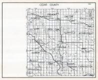 Cedar County Map, Iowa State Atlas 1930c